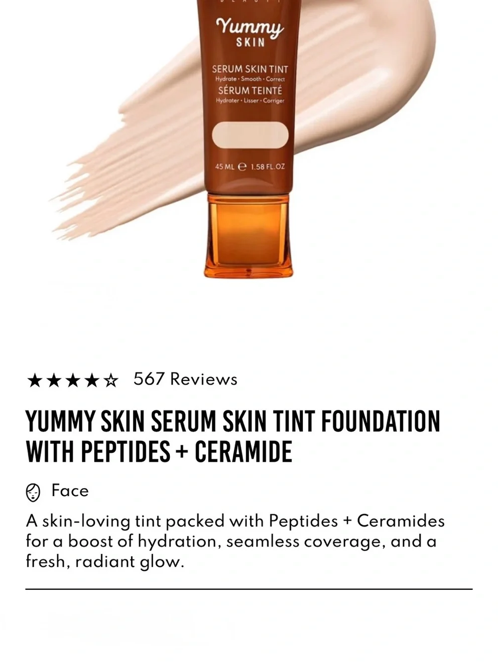 Danessa Myricks Beauty Serum Skin Tint — Cream Beige with Amber Cap